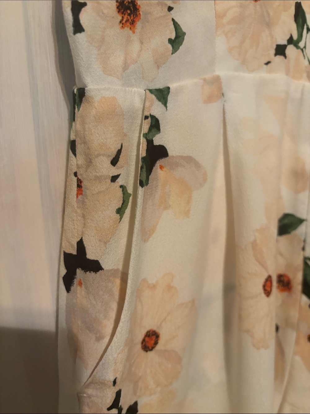 Dynamite Cream Floral Wrap Romper - Picture 2 of 10